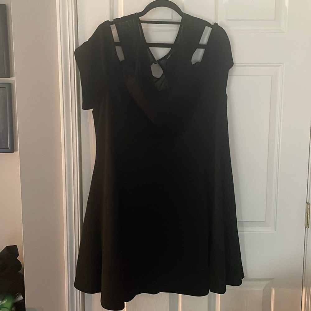 Torrid Black Mesh Off Shoulder Dress